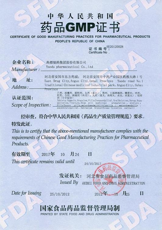 再上新臺(tái)階，藥都集團(tuán)順利通過(guò)2010年新版GMP認(rèn)證